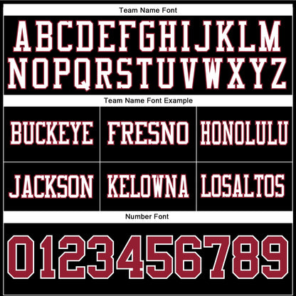 Custom Black Cardinal-White Authentic Football Jersey