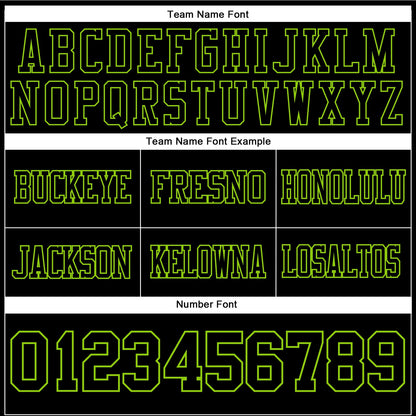 Custom Black Neon Green Authentic Football Jersey