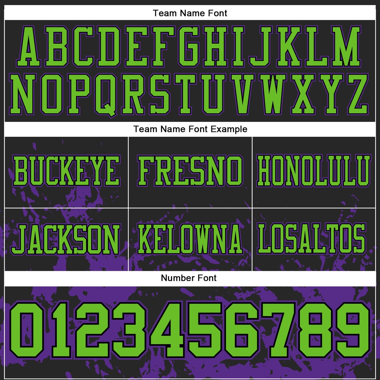 Custom Black Neon Green-Purple 3D Pattern Splash Authentic Football Jersey