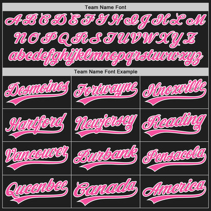 Custom Stitched Black Pink-White Baseball Pullover Sweatshirt Hoodie