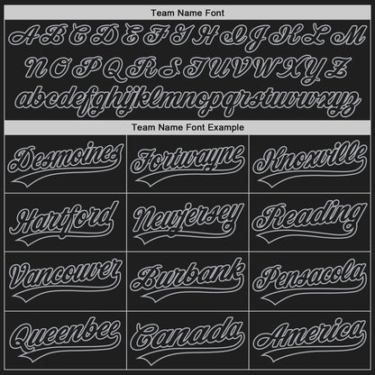 Custom Stitched Black Gray Baseball Pullover Sweatshirt Hoodie