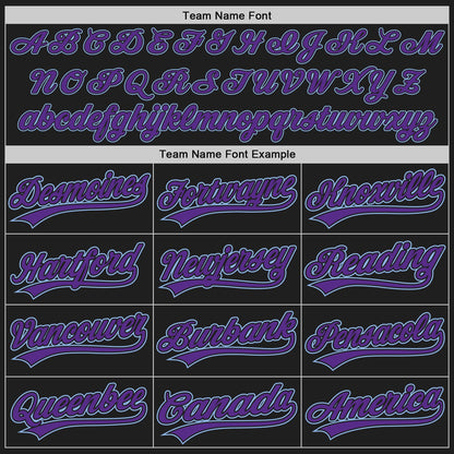 Custom Stitched Black Purple-Light Blue Baseball Pullover Sweatshirt Hoodie