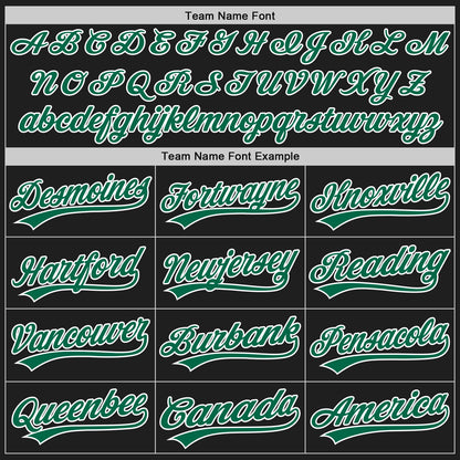 Custom Stitched Black Kelly Green-White Baseball Pullover Sweatshirt Hoodie