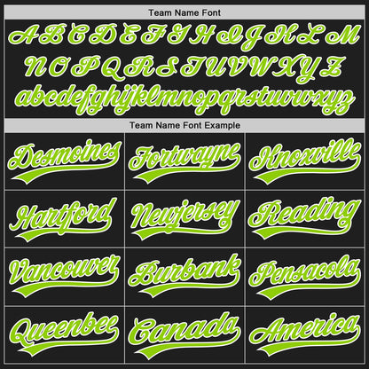 Custom Stitched Black Neon Green-White Baseball Pullover Sweatshirt Hoodie