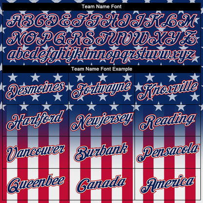 Custom Blue Red-White 3D American Flag Fashion Performance T-Shirt