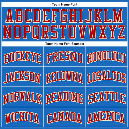 Custom Blue Red-Cream Authentic Throwback Basketball Jersey