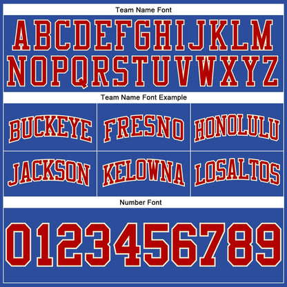 Custom Blue Red-Cream Authentic Throwback Basketball Shorts