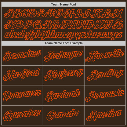 Custom Brown Brown-Orange Performance T-Shirt