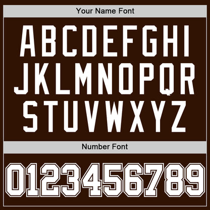 Custom Brown White Authentic Basketball Jersey