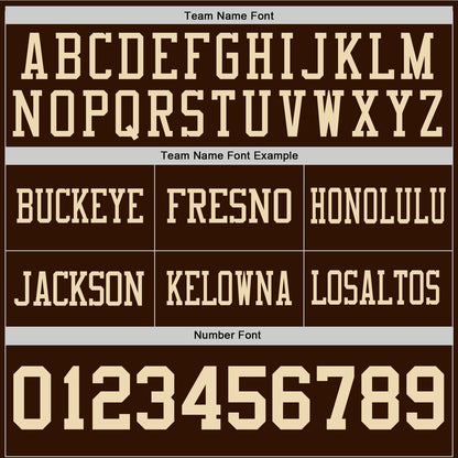 Custom Brown Cream Authentic Football Jersey