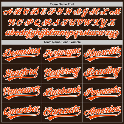 Custom Stitched Brown Orange-White Baseball Pullover Sweatshirt Hoodie