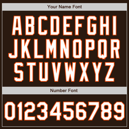 Custom Stitched Brown White-Orange Baseball Pullover Sweatshirt Hoodie