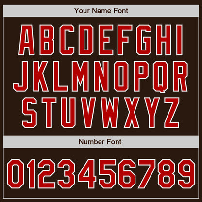Custom Stitched Brown Red-White Baseball Pullover Sweatshirt Hoodie