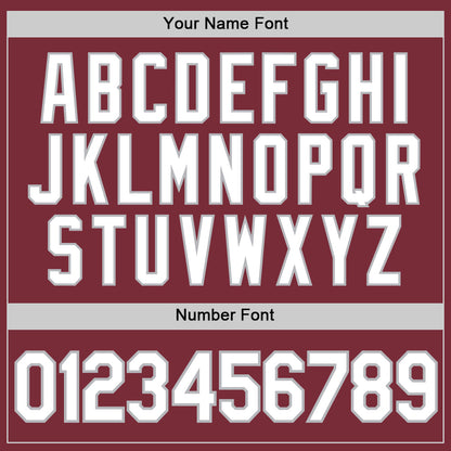 Custom Burgundy White-Gray Authentic Baseball Jersey