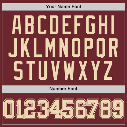 Custom Burgundy Cream Authentic Basketball Jersey