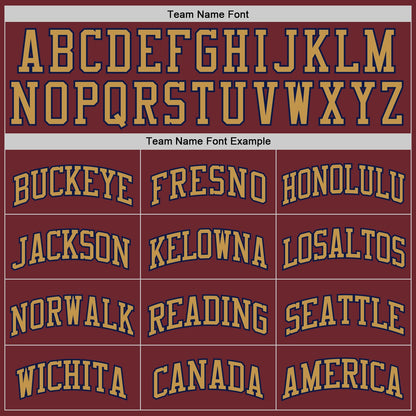 Custom Burgundy Navy-Old Gold Authentic Basketball Jersey