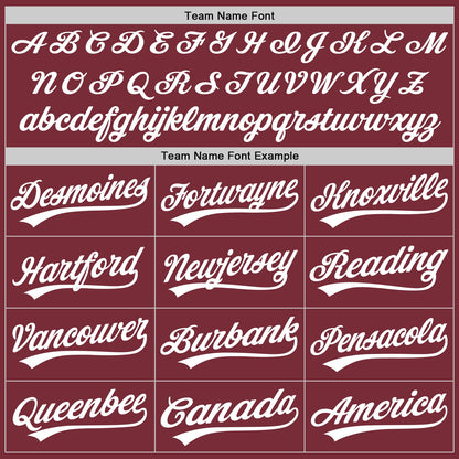 Custom Stitched Burgundy White-Burgundy Baseball Pullover Sweatshirt Hoodie