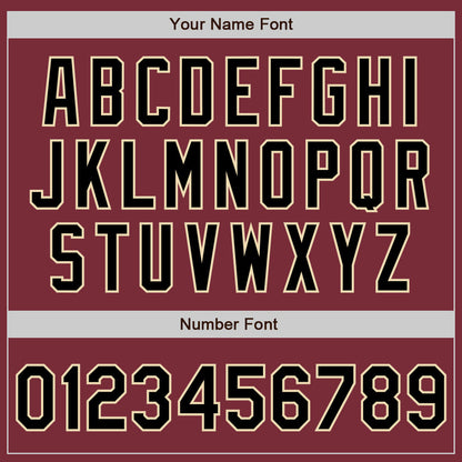 Custom Stitched Burgundy Black-Cream Baseball Pullover Sweatshirt Hoodie