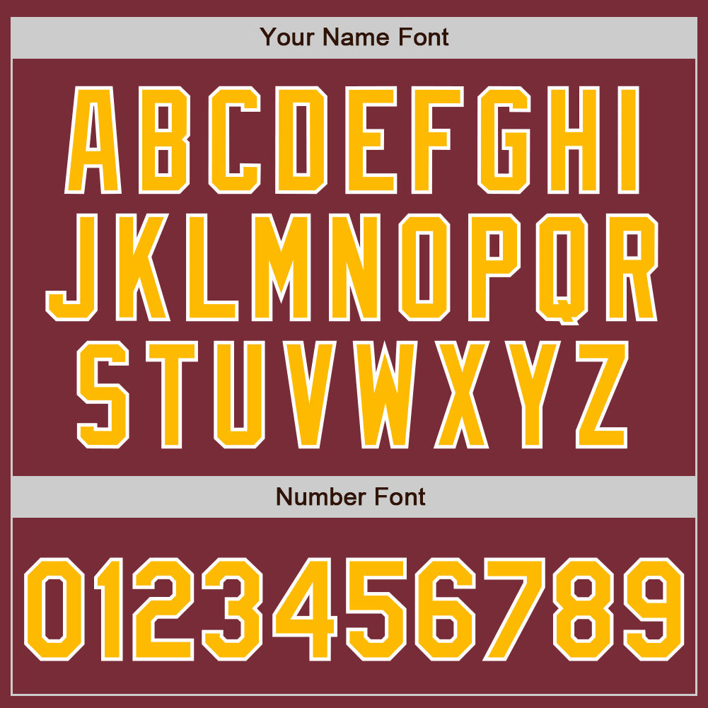 Custom Stitched Burgundy Gold-White Baseball Pullover Sweatshirt Hoodie