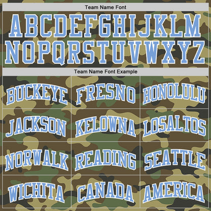 Custom Camo Light Blue-White Authentic Salute To Service Basketball Jersey