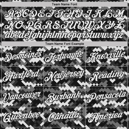 Custom Camo White-Black Urban Digital Camouflage Pixel Salute To Service Performance T-Shirt