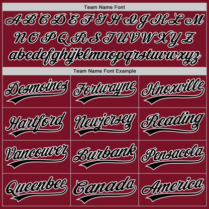 Custom Crimson Black-White Authentic Baseball Jersey