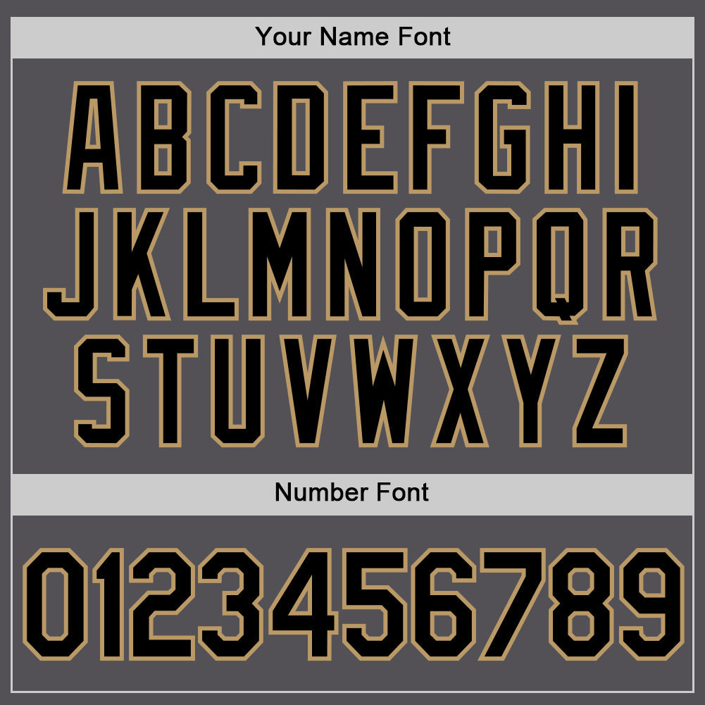 Custom Steel Gray Black-Old Gold Performance T-Shirt