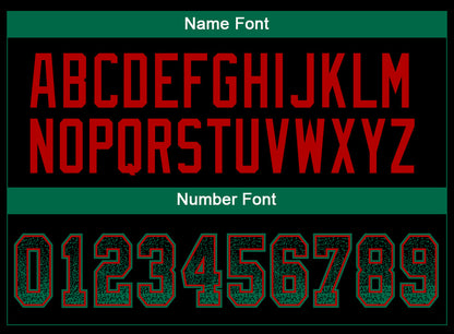 Custom Black Kelly Green-Red Drift Fashion Football Jersey