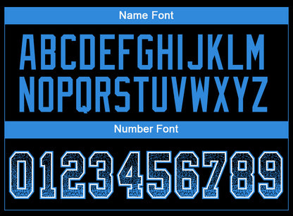 Custom Black Powder Blue-White Drift Fashion Football Jersey