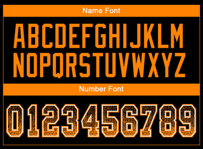 Custom Black Bay Orange-White Drift Fashion Football Jersey