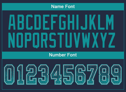 Custom Navy Teal-Gray Drift Fashion Football Jersey