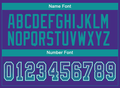 Custom Purple Teal-White Drift Fashion Football Jersey