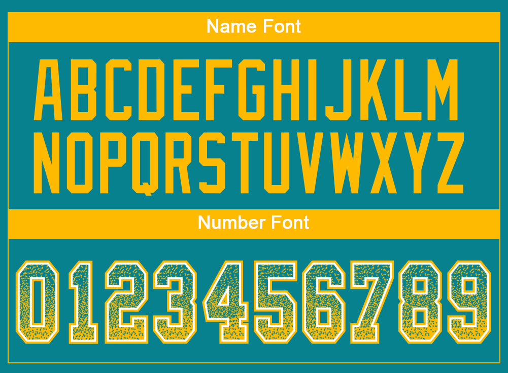 Custom Teal Gold-White Drift Fashion Football Jersey