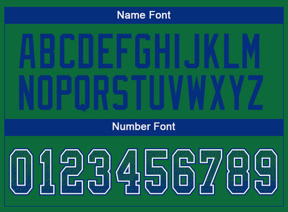 Custom Kelly Green Royal-White Drift Fashion Football Jersey