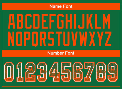Custom Kelly Green Orange-White Drift Fashion Football Jersey