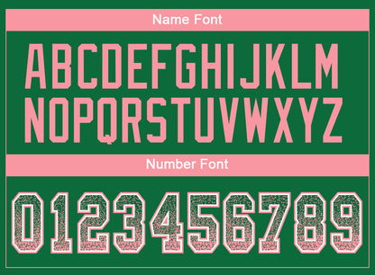 Custom Kelly Green Medium Pink-White Drift Fashion Football Jersey