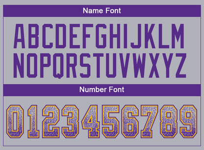 Custom Gray Purple-Gold Drift Fashion Football Jersey