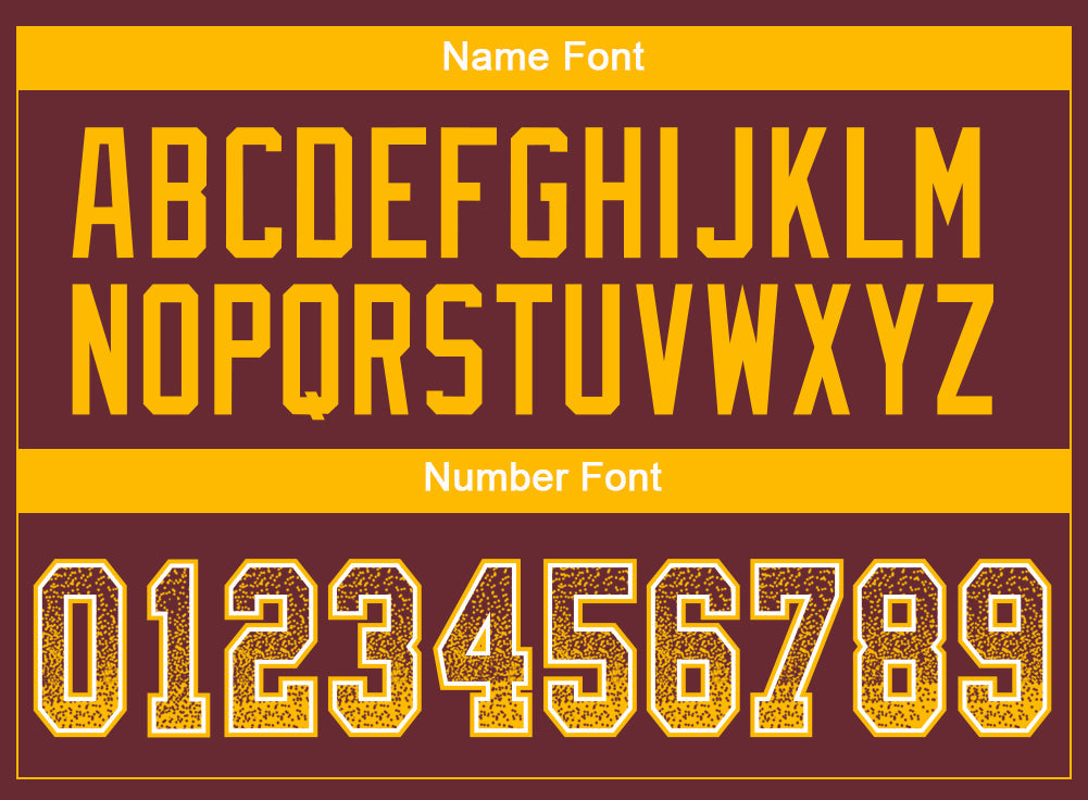 Custom Burgundy Gold-White Drift Fashion Football Jersey