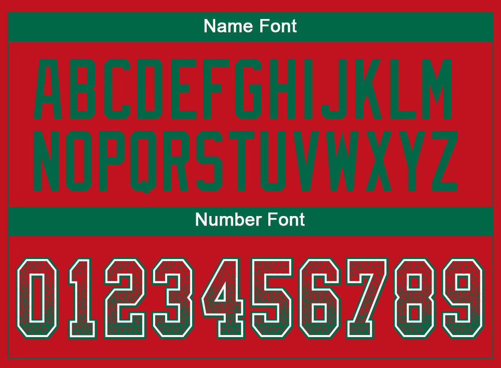 Custom Red Kelly Green-White Drift Fashion Football Jersey