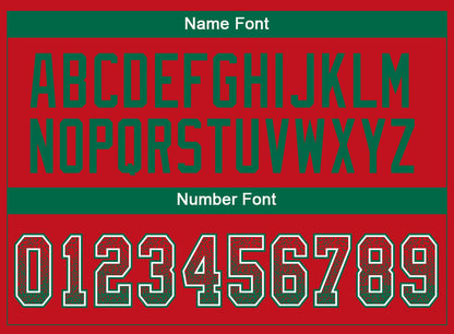 Custom Red Kelly Green-White Drift Fashion Football Jersey