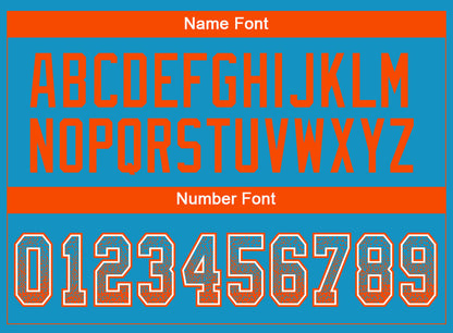 Custom Panther Blue Orange-White Drift Fashion Football Jersey