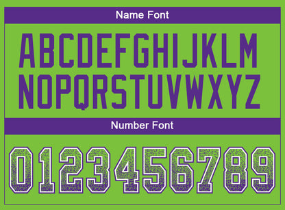 Custom Neon Green Purple-White Drift Fashion Football Jersey