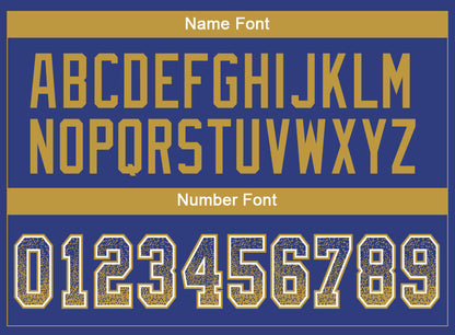 Custom Royal Old Gold-White Drift Fashion Football Jersey