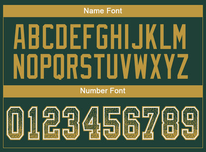 Custom Green Old Gold-White Drift Fashion Football Jersey