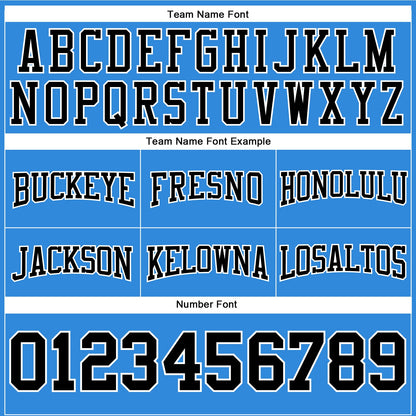 Custom Stitched Powder Blue Black-White Football Pullover Sweatshirt Hoodie
