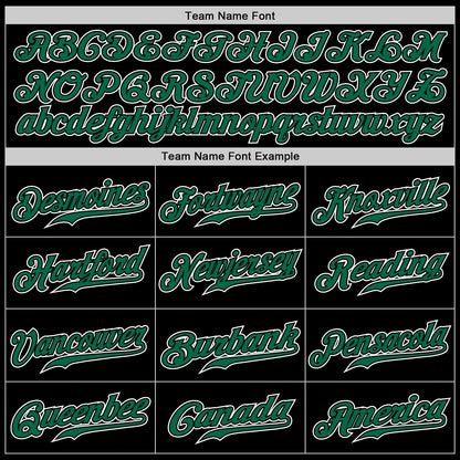 Custom Black Kelly Green-White Authentic Gradient Fashion Baseball Jersey