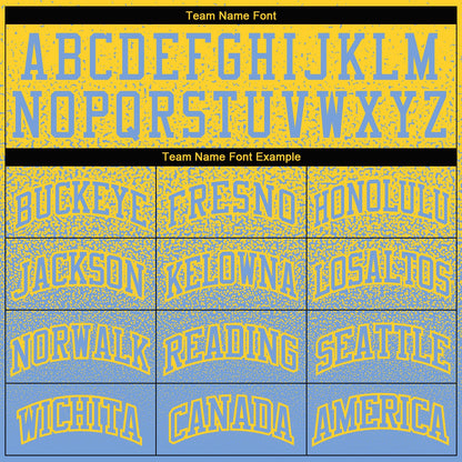 Custom Stitched Gold Light Blue Fade Fashion Sports Pullover Sweatshirt Hoodie