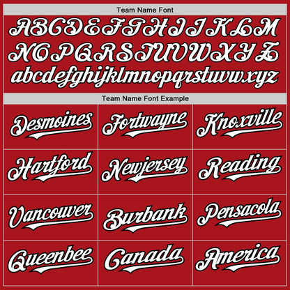 Custom Red Pinstripe White-Black Authentic Fade Fashion Baseball Jersey