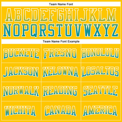 Custom Stitched Yellow Teal-White Fade Fashion Arrow Sports Pullover Sweatshirt Hoodie