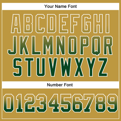 Custom Stitched Old Gold Green-White Fade Fashion Arrow Sports Pullover Sweatshirt Hoodie